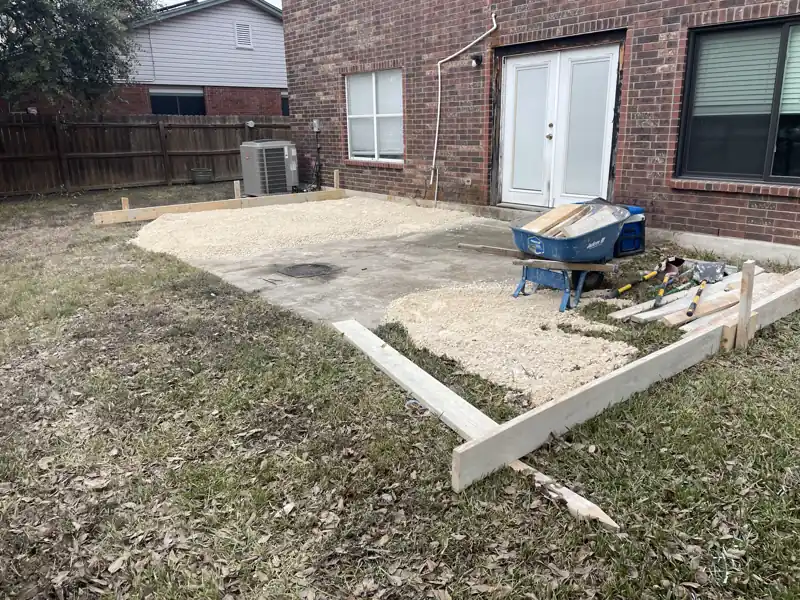 Concrete foundation prep and forms